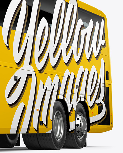 Bus Mockup - Half Side View