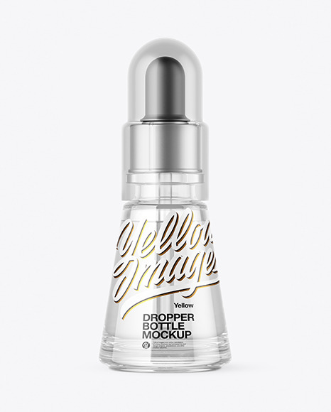 Clear Glass Dropper Bottle Mockup