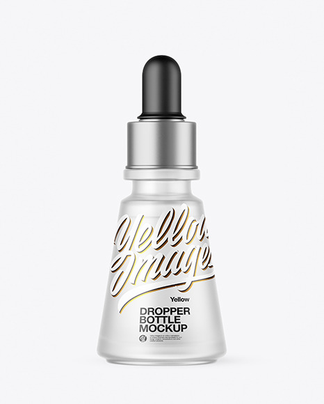 Frosted Glass Dropper Bottle Mockup PSD #2