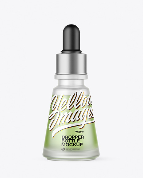 Frosted Glass Dropper Bottle Mockup PSD #2