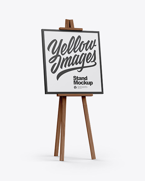 Wooden Stand Mockup