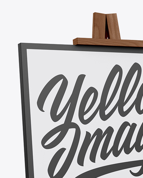 Wooden Stand Mockup PSD #2