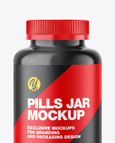 Glossy Pills Jar Mockup PSD #2