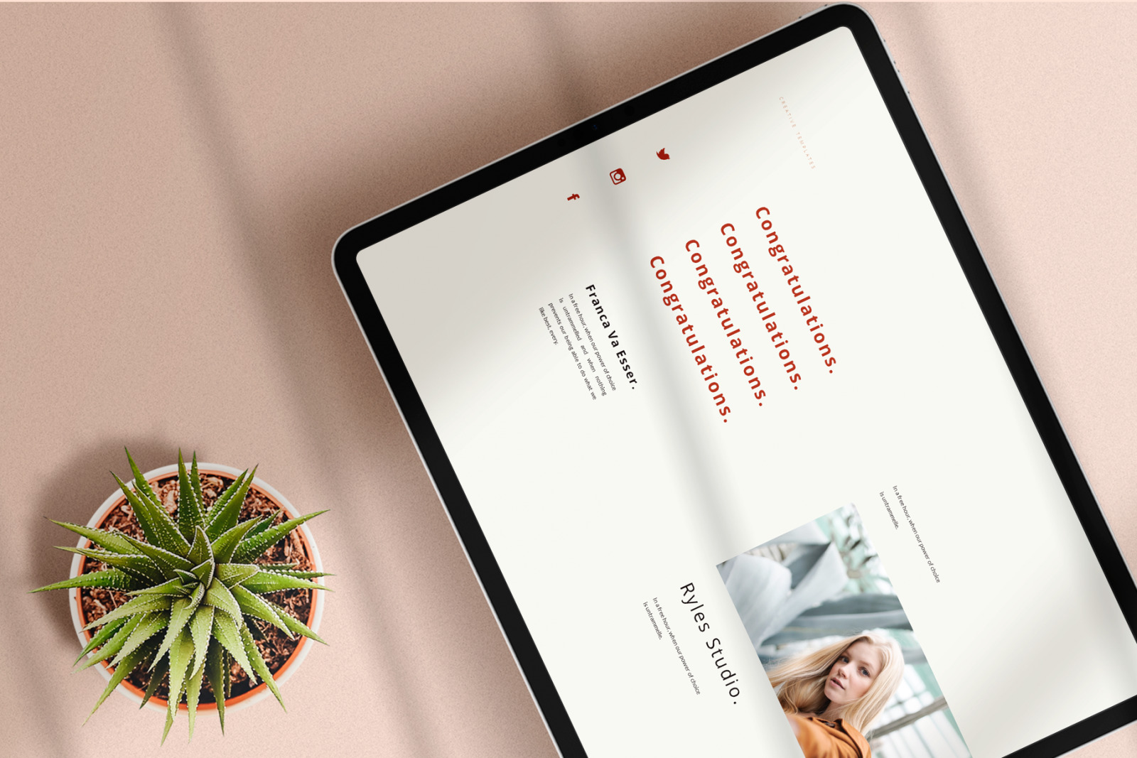 Ryles Powerpoint Template on Yellow Images Creative Store