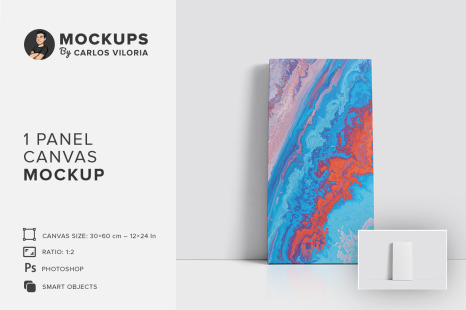 Panel Canvas Ratio 1x2 Mockup 01