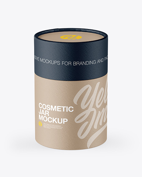 Paper Cosmetic Jar Mockup PSD #2