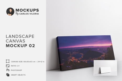 Landscape Canvas Ratio 2x1 Mockup 02