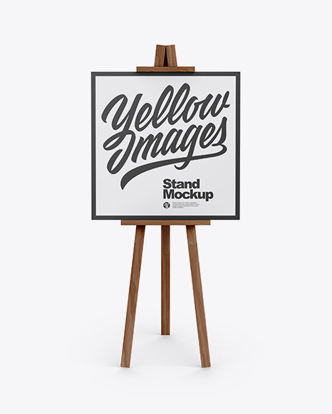 Wooden Stand Mockup