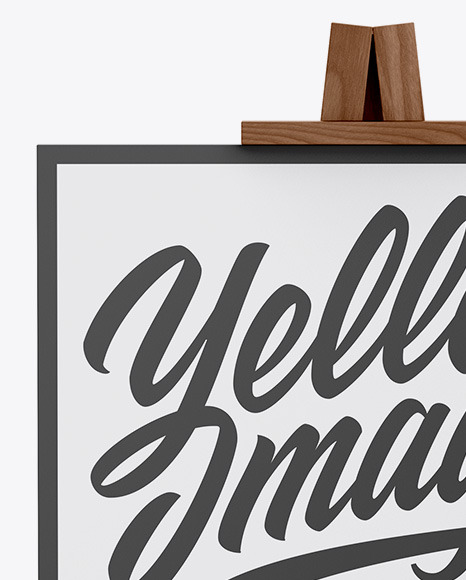 Wooden Stand Mockup PSD #2