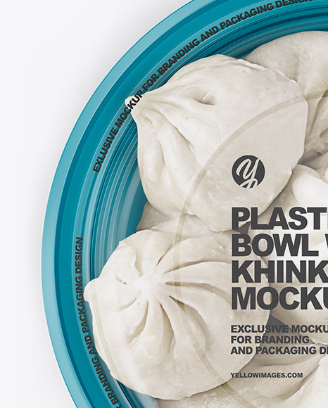 Plastic Bowl with Khinkali Mockup PSD #6