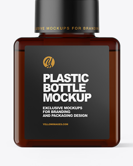 Amber Bottle Mockup PSD #1