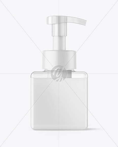 Download Clear Liquid Soap Bottle with Pump Mockup Free Mockups