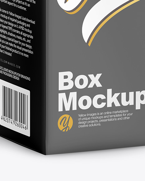 Dark Amber Glass Bottle W Box Mockup In Bottle Mockups On Yellow Images Object Mockups