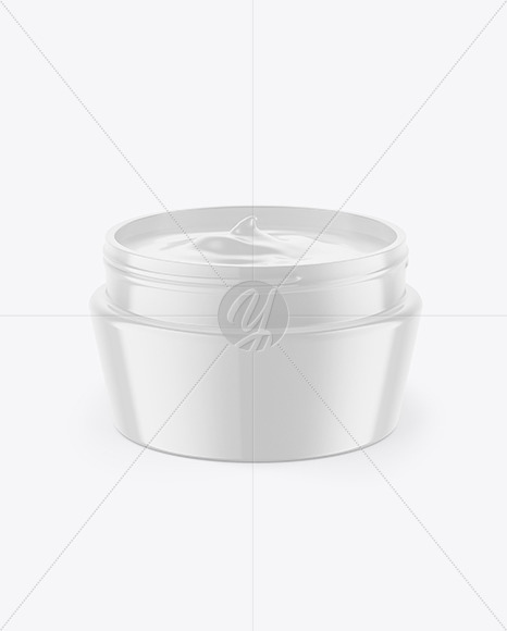 Download Opened Glossy Cosmetic Jar Mockup Free Mockups