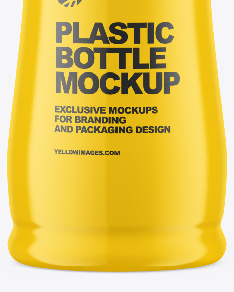 Glossy Plastic Bottle Mockup PSD #4