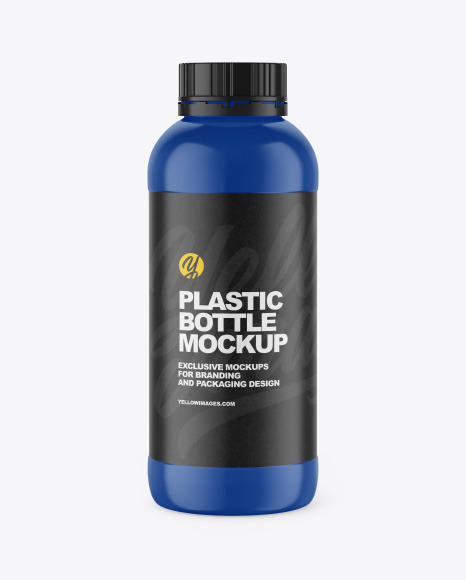 Glossy Plastic Bottle Mockup