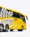 Bus Mockup - Back Half Side View