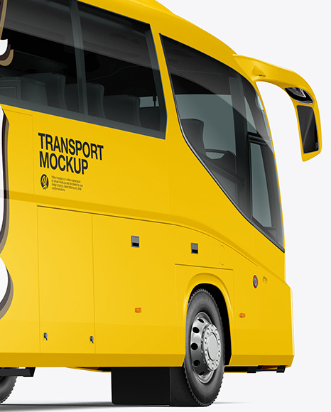 Bus Mockup - Back Half Side View