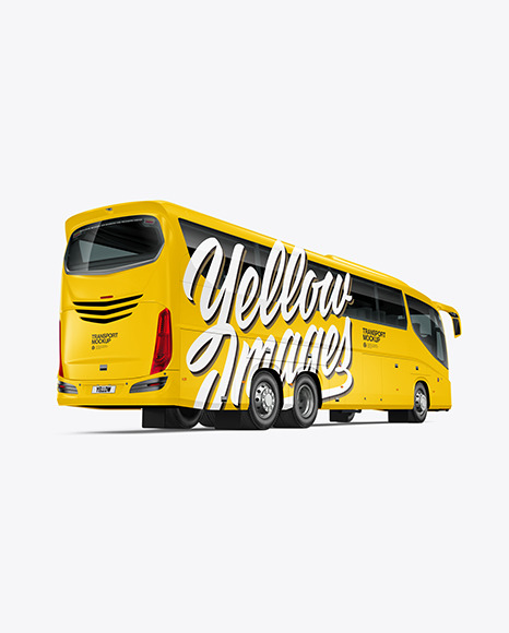Bus Mockup - Back Half Side View