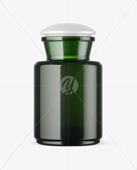 Download Green Glass Bottle Mockup Free Mockups