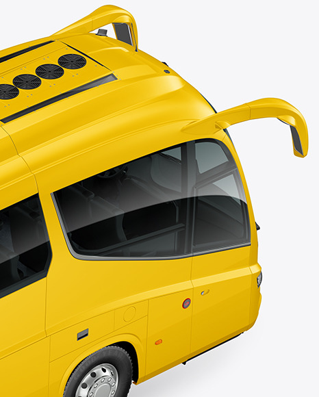 Bus Mockup   Back Half Side View (High Angle Shot) PSD #7