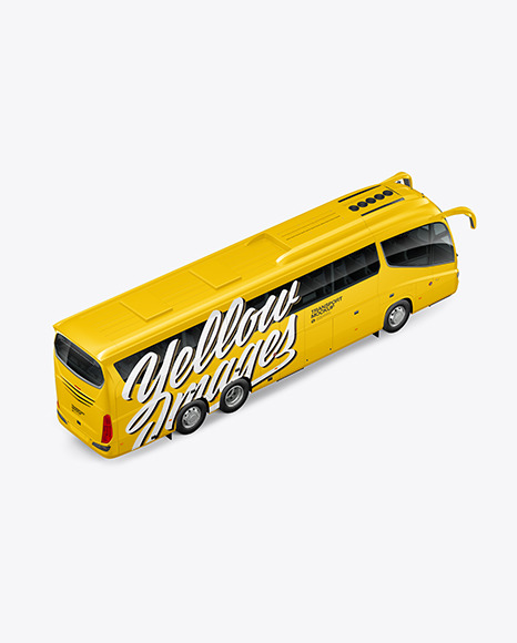 Bus Mockup   Back Half Side View (High Angle Shot) PSD #5