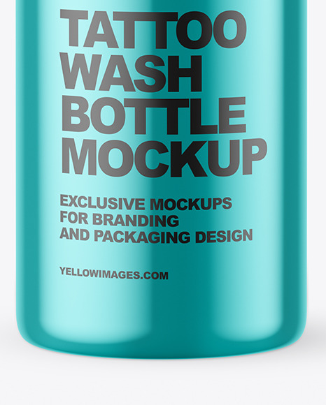 Download 250ml Metallic Tattoo Wash Bottle Mockup In Bottle Mockups On Yellow Images Object Mockups