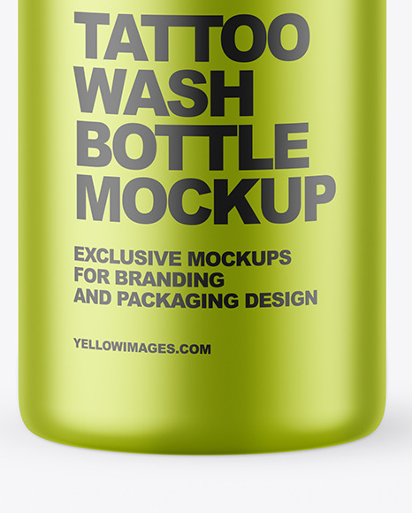 Download 250ml Matte Metallic Tattoo Wash Bottle Mockup In Bottle Mockups On Yellow Images Object Mockups