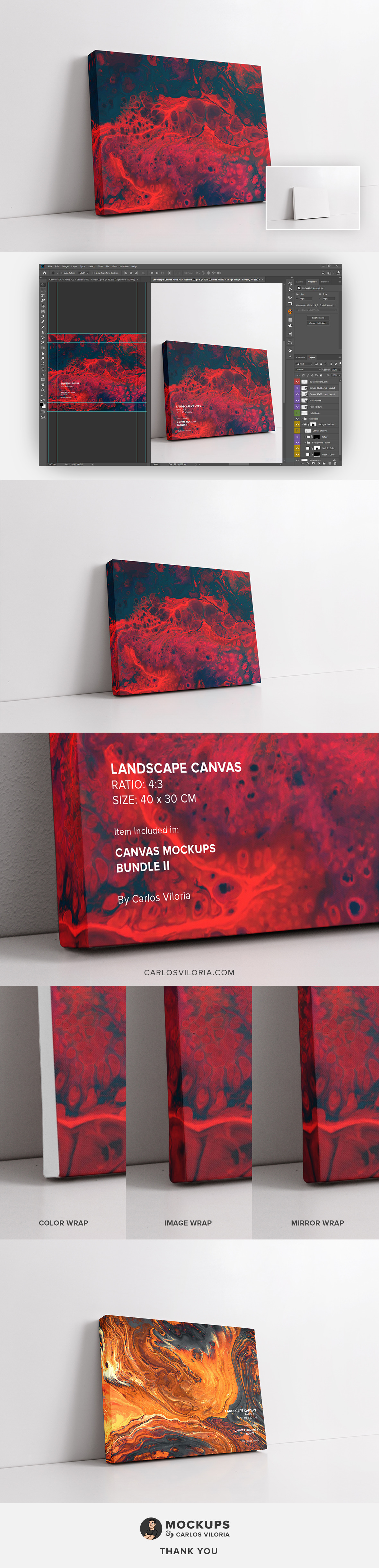 Download Landscape Canvas Ratio 4x3 Mockup 02 In Indoor Advertising Mockups On Yellow Images Creative Store