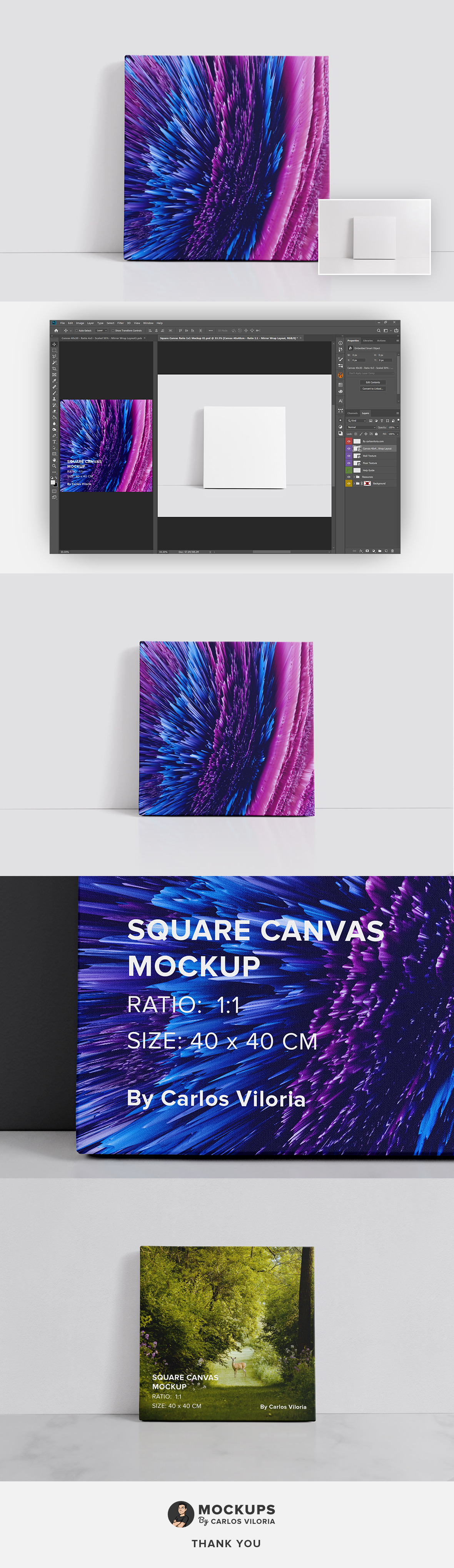 Download Square Canvas Ratio 1x1 Mockup 01 In Indoor Advertising Mockups On Yellow Images Creative Store