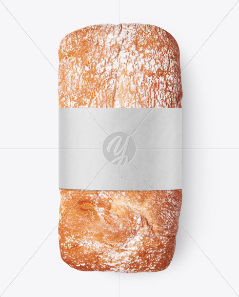 Download Ciabatta Bread With Label Mockup In Packaging Mockups On Yellow Images Object Mockups