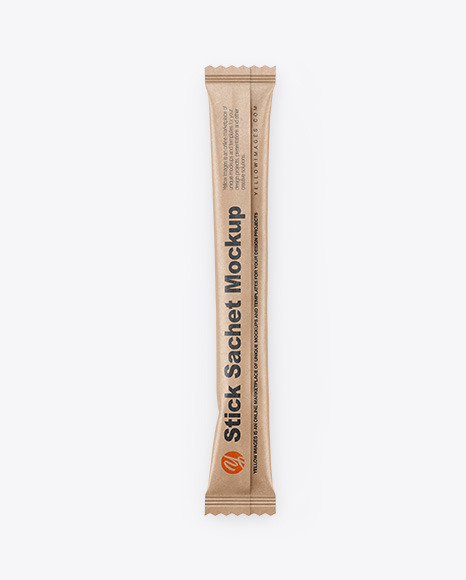 Kraft Stick Sachet Mockup PSD #2