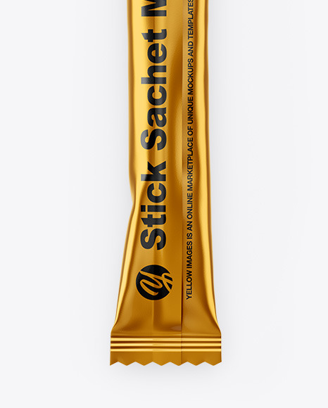 Matte Metallic Stick Sachet Mockup PSD #1