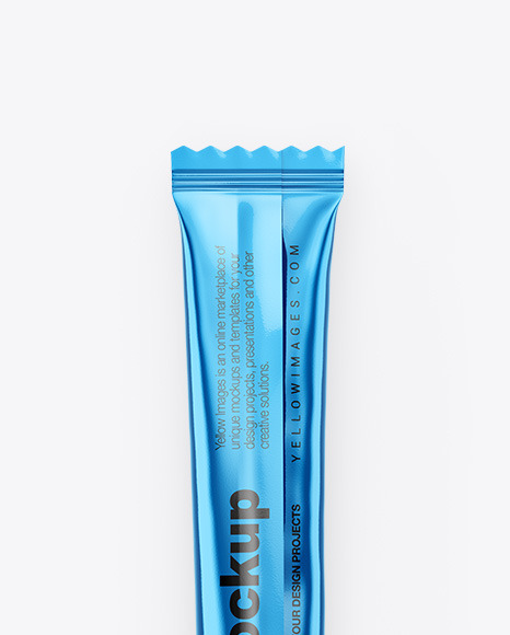 Metallic Stick Sachet Mockup PSD #2