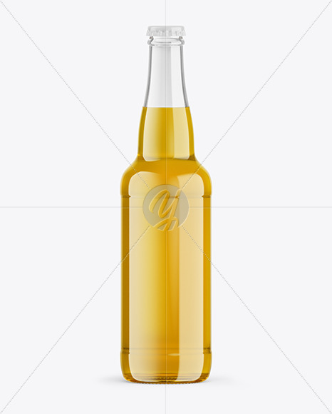 Clear Glass Lager Beer Bottle Mockup Clear Glass Lager Beer Bottle Mockup