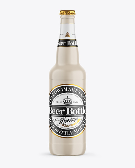 Ceramic Beer Bottle Mockup PSD #2