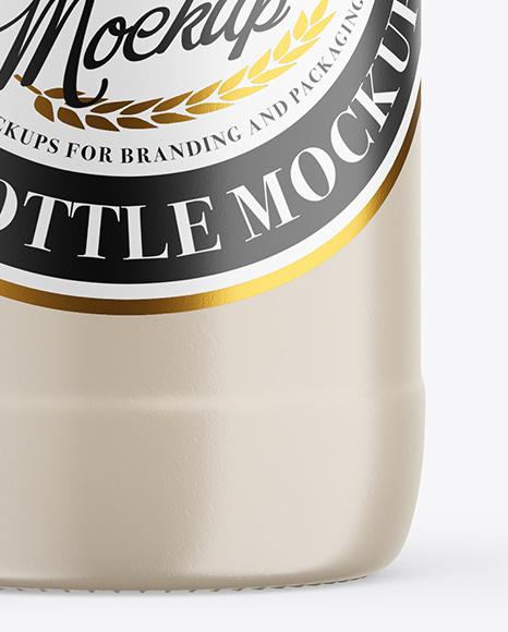 Ceramic Beer Bottle Mockup PSD #5