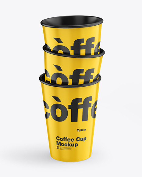 Glossy Coffee Cups Mockup PSD #2