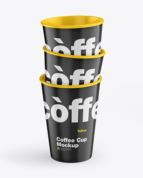 Glossy Coffee Cups Mockup PSD #1