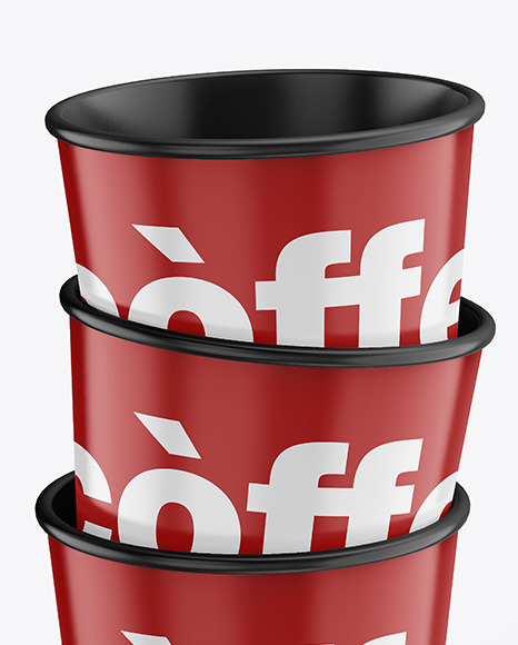 Glossy Coffee Cups Mockup PSD #6