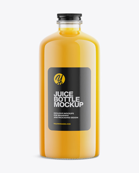 Download Juice Bottle Mockup Half Side View In Bottle Mockups On Yellow Images Object Mockups