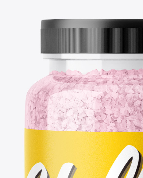 Sea Salt Plastic Jar Mockup PSD #2