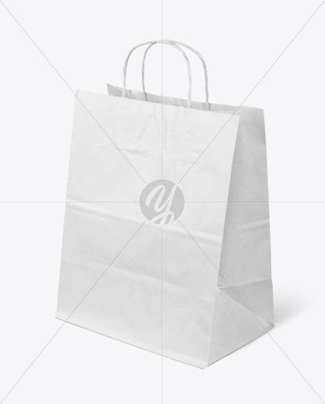 Download Kraft Paper Shopping Bag Mockup In Bag Sack Mockups On Yellow Images Object Mockups