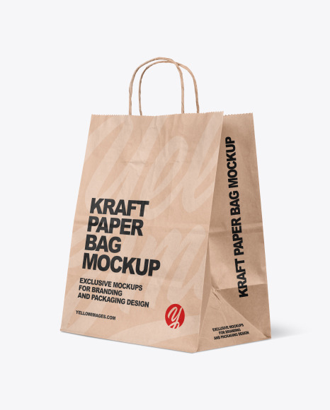 Kraft Paper Bag with Cookies Mockup - Free Download Images High