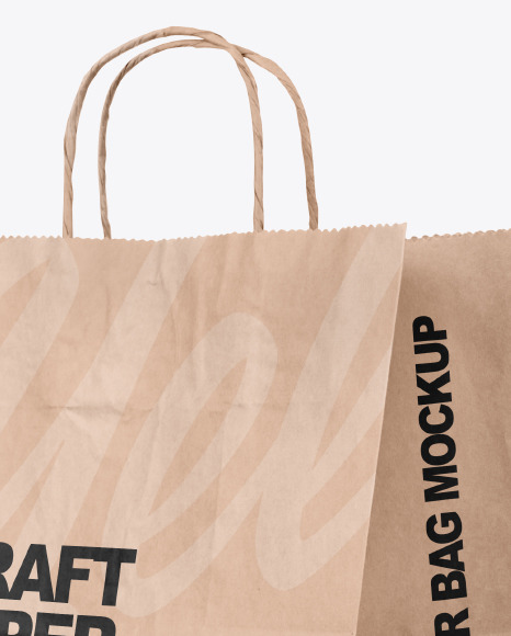 Kraft Paper Shopping Bag Mockup PSD #3