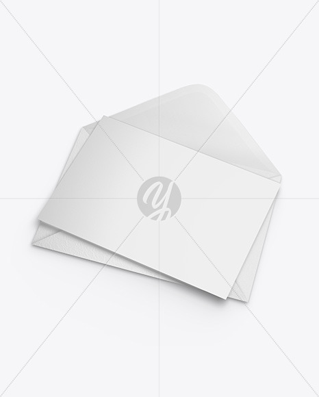 Textured Envelope w/ Postcard Mockup Textured Envelope w/ Postcard Mockup