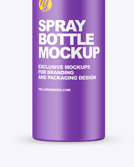 Download Matte Spray Bottle Mockup in Bottle Mockups on Yellow Images Object Mockups