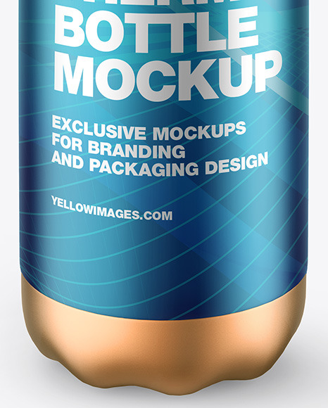 Metallic Thermo Bottle Mockup PSD #2