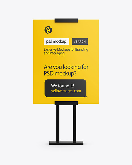 Download Advertising Board Mockup In Outdoor Advertising Mockups On Yellow Images Object Mockups