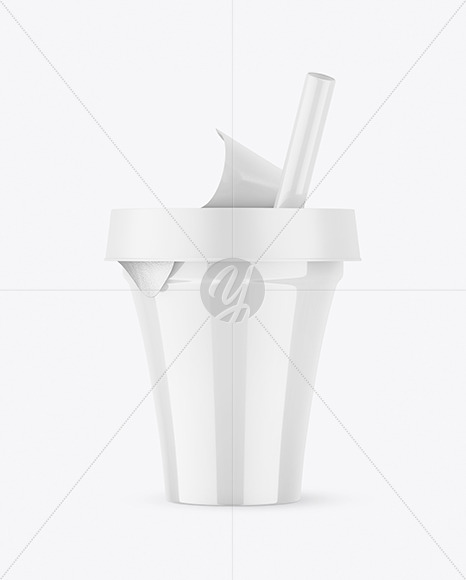 Glossy Yogurt Cup Mockup Glossy Yogurt Cup Mockup